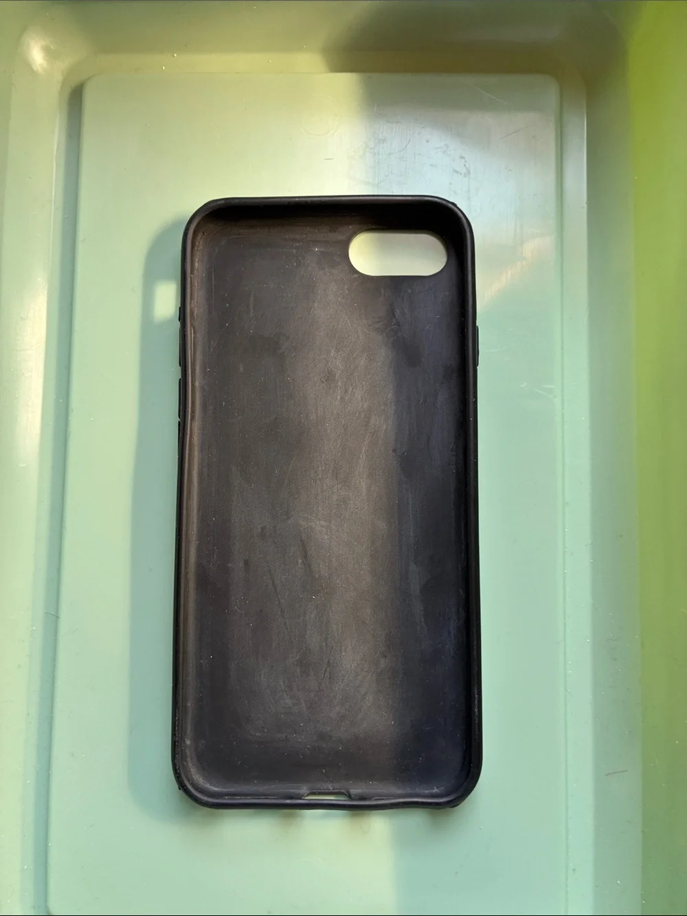 Black iPhone Case SE / 7 / 8 Marble Print White & Copper Veins